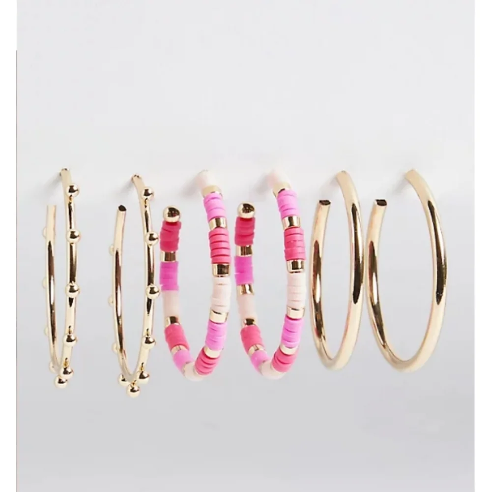 Torrid Boho Beaded Hoop Earrings Set